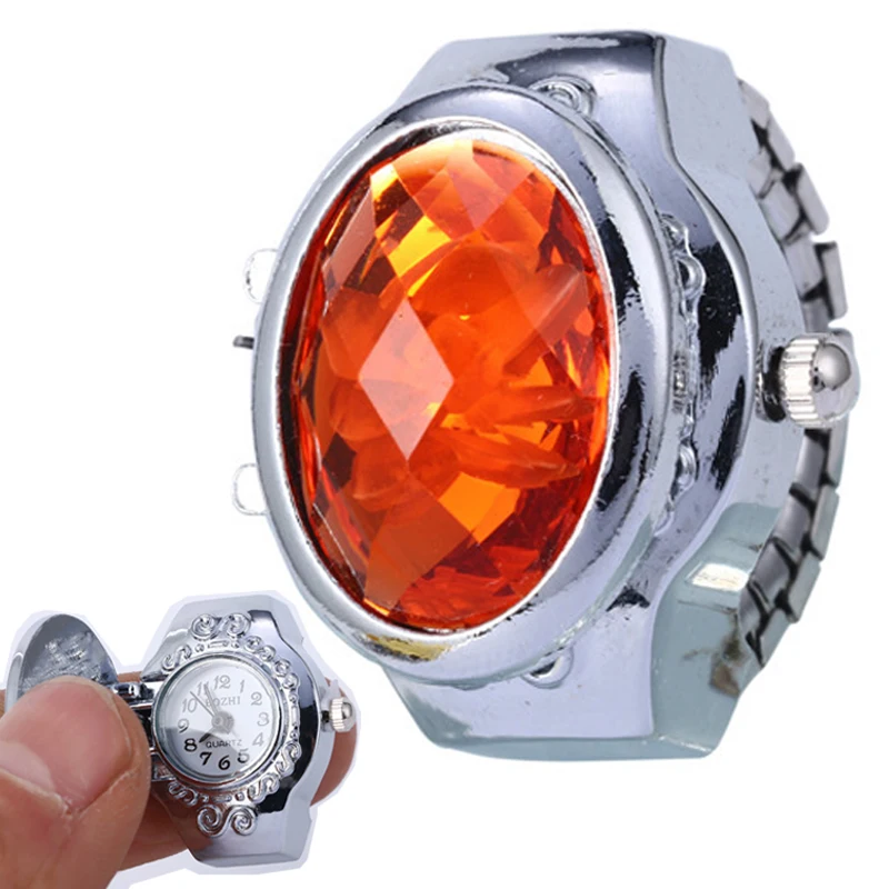 

New Trendy Vintage Rings Punk Elastic Stretchy Quartz Watch Rings for Women Man 2021 Individuality Hip-hop Couple Accessories