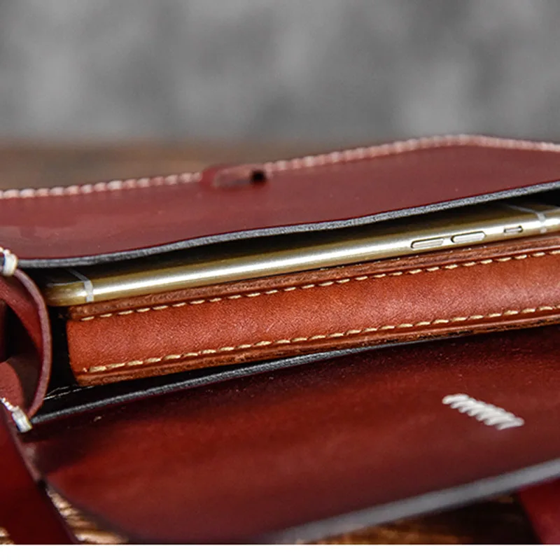 AETOO New top layer cowhide art girl shoulder bag vegetable tanned leather simple small square Japanese handmade | Багаж и сумки