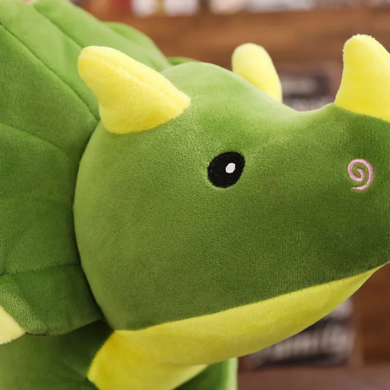 

40~120cm Triceratops Stuffed Dinosaur Plush Toy Standing Cartoon Pink Blue Green Soft Dino for Kids Birthday Gift