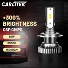 4300K H7 светодиодные фары H4 H1 H11 H8 H9 9005 9006 HB3 HB4 CSP Chip 6500K 8000K Автомобильные противотуманные фары универсальные турболампы мини размер 80 Вт