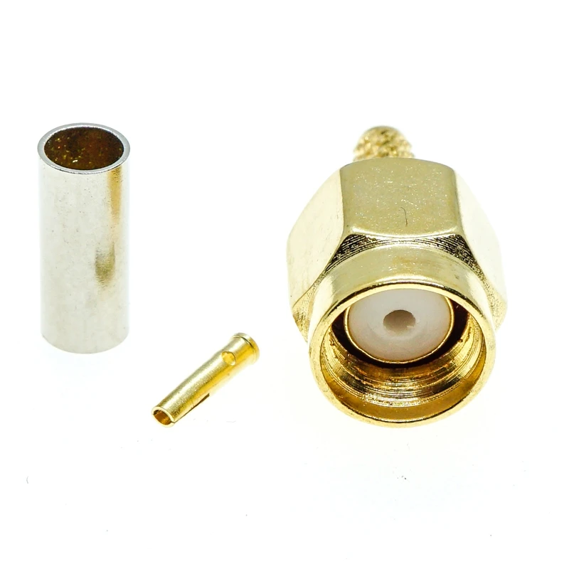 5-10 шт. RP SMA мужской разъем сжимной для кабеля RG174 RG316 LMR100 RF-разъема.