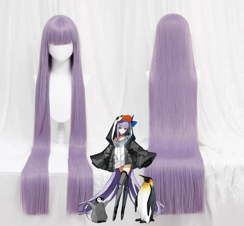 Wig Only Аниме FGO Fate Grand Order Пингвин Meltlilith косплей костюм для женщин с капюшоном для плавания купальный костюм сексуальные комбинезоны Купальники Купальник - Цвет: Wig Only