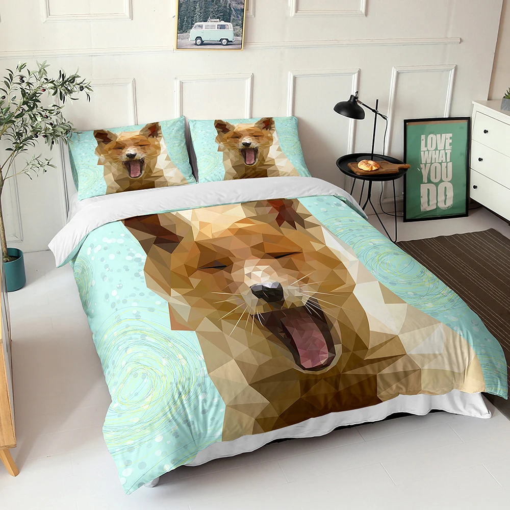 

Winter Comforter Sets Fabic Fox Design Double Bedspread With Pillowcases Single King Queen Size Pretty Bedroom Decor