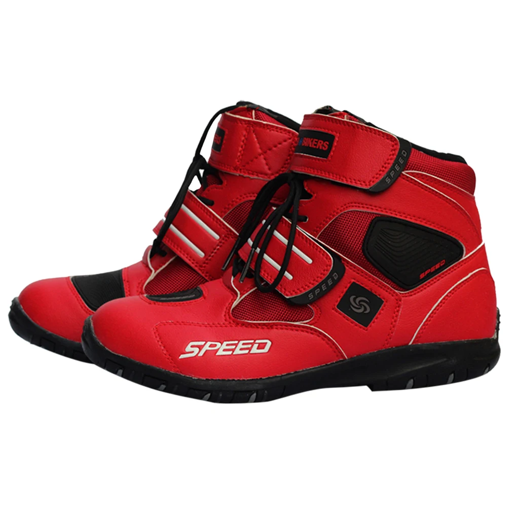 

Pair Motorcycle Boots Anti-skid Racing Motocross Protection Racing Boots Motorbike