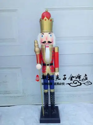 Jiangsu 1,2 метров король Щелкунчик 120 см кукольные солдатики домашний интерьер украшения подарок на день рождения - Цвет: Темно-синий