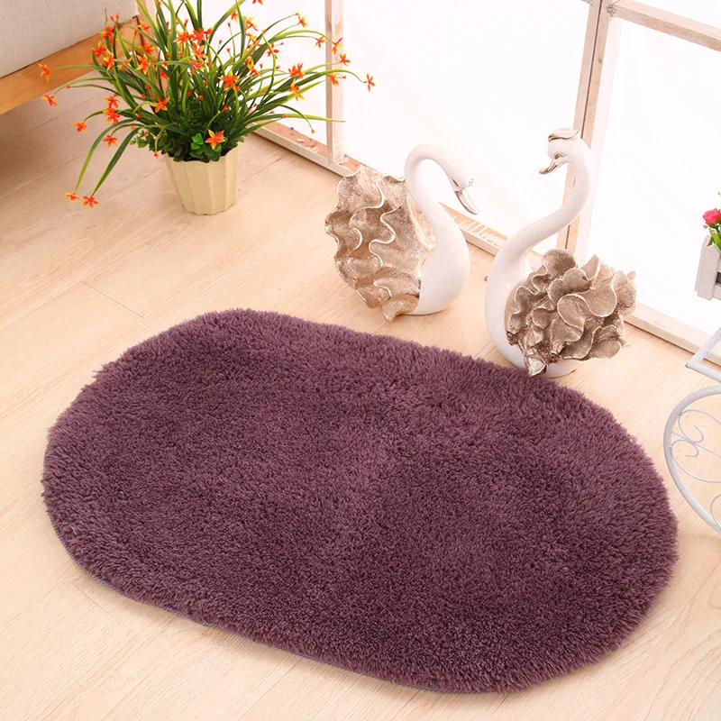 Овальный толстый Нескользящий Впитывающий Коврик для ванны ковер из кожи