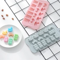 lovely car chocolate silicone molds birthday cake decorating tools fondant moulds diy candy molds kitchen accessories for baking