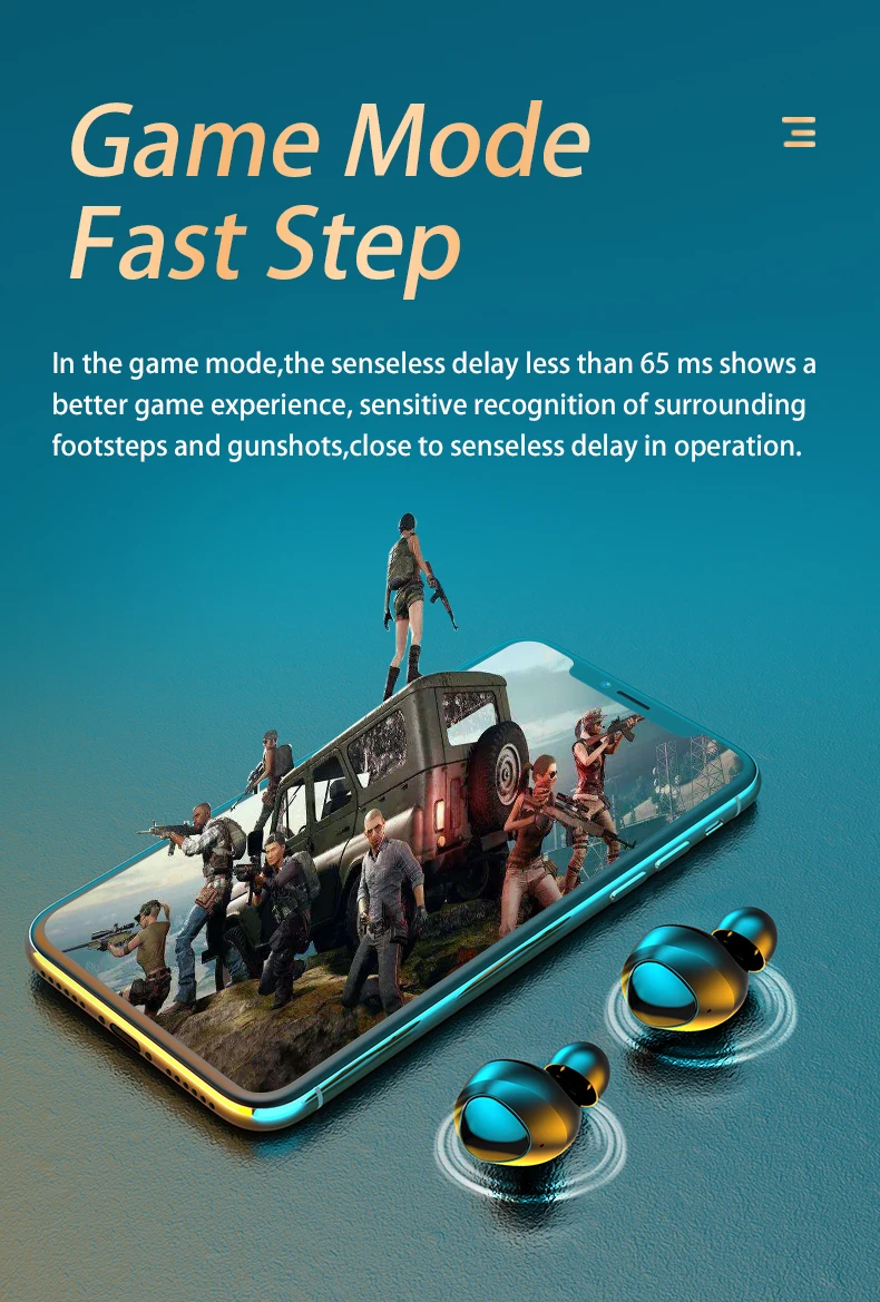 

TWS Bluetooth Headset Smart Waterproof LED Digtial Power Display Wireless Charging Mini Sports Touch Earphone