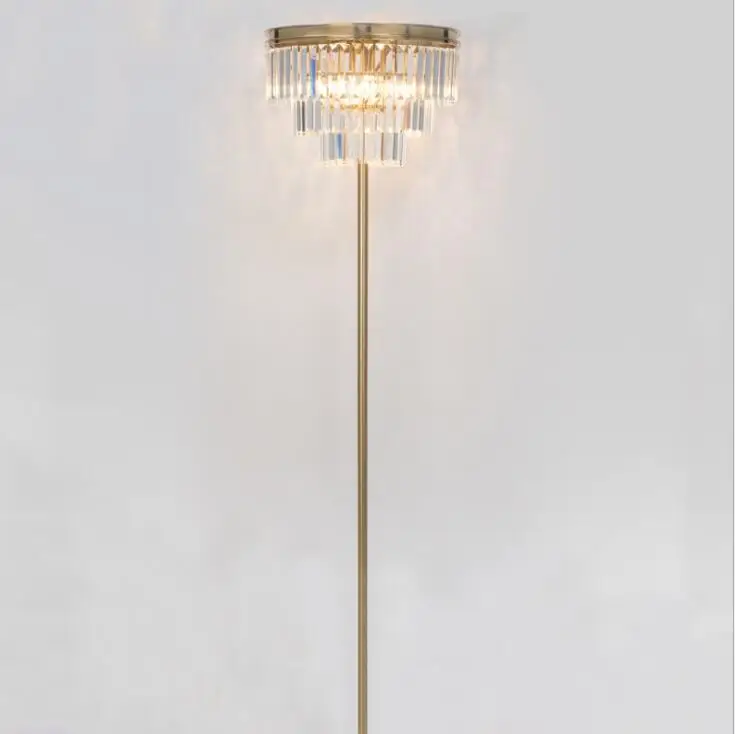 Минималистичная Напольная Лампа в стиле постмодерн с двойным кристаллом