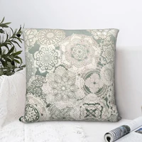 brodat on green square pillowcase cushion cover creative zip home decorative pillow case bed simple 4545cm