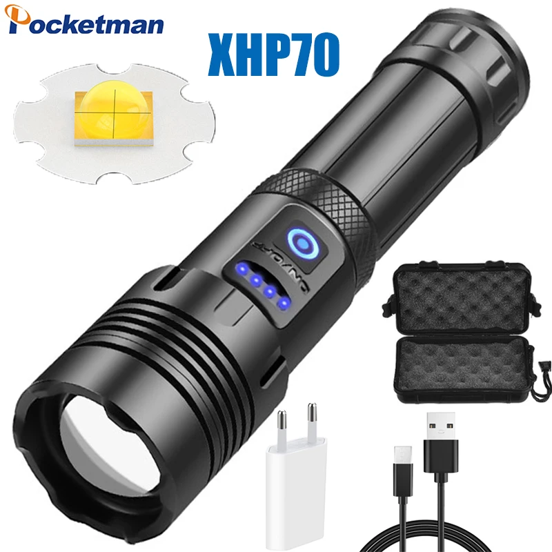 

Мощный XHP70 светодиодный вспышка светильник USB Перезаряжаемые фонарь тактический фонарь вспышка светильник Водонепроницаемый Аварийный Фо...