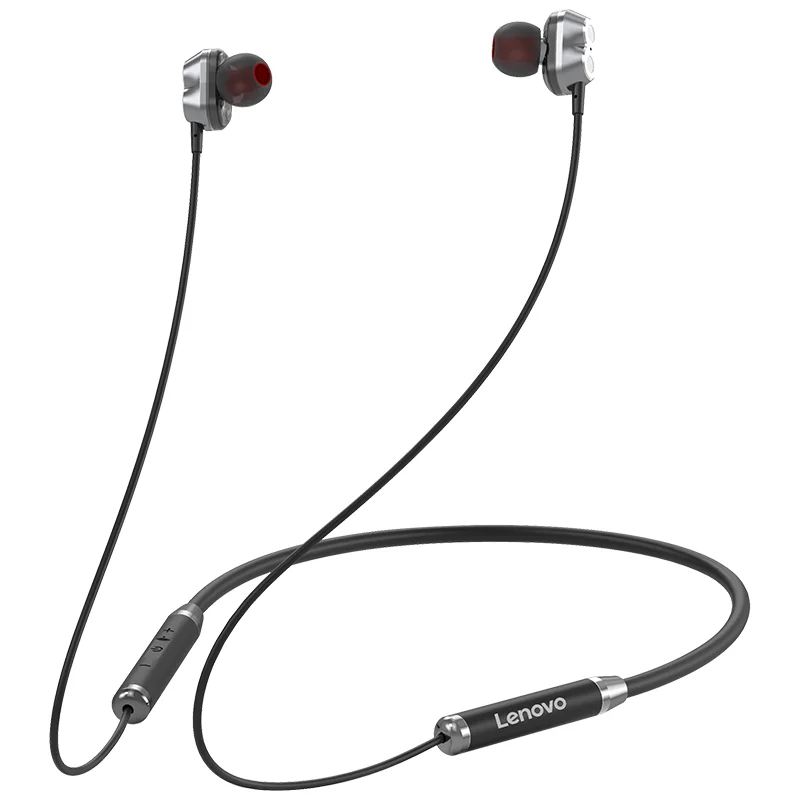 Наушники Беспроводные Lenovo HE08 с микрофоном Hi-Fi стереонаушники 4 динамиками
