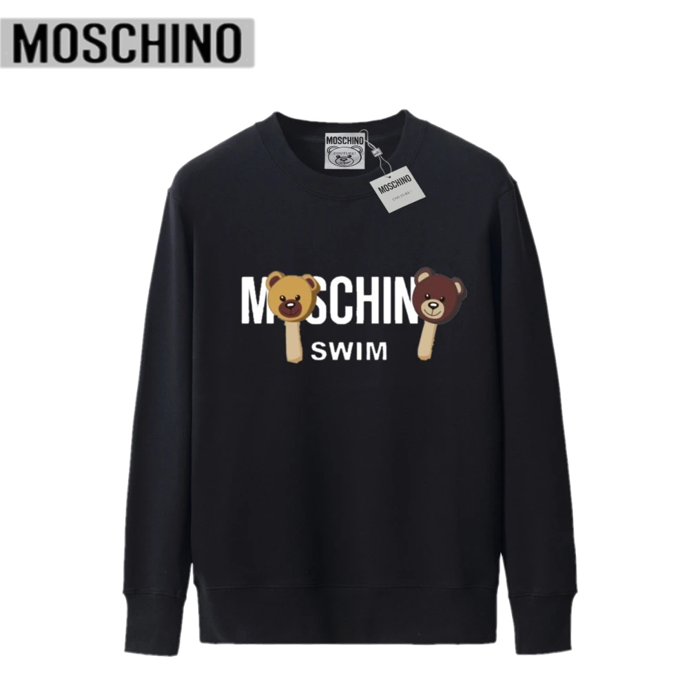 

2020 Autumn Cotton Moschino Unisex Hoodies Cartoon Icecream Bear Print Cotton Sweatshirts Pullovers With Brand Label