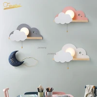 nordic macaron led glass wall lamps beside bedroom light fixtures modern children room cloud wall lamp stairs wall light sconces