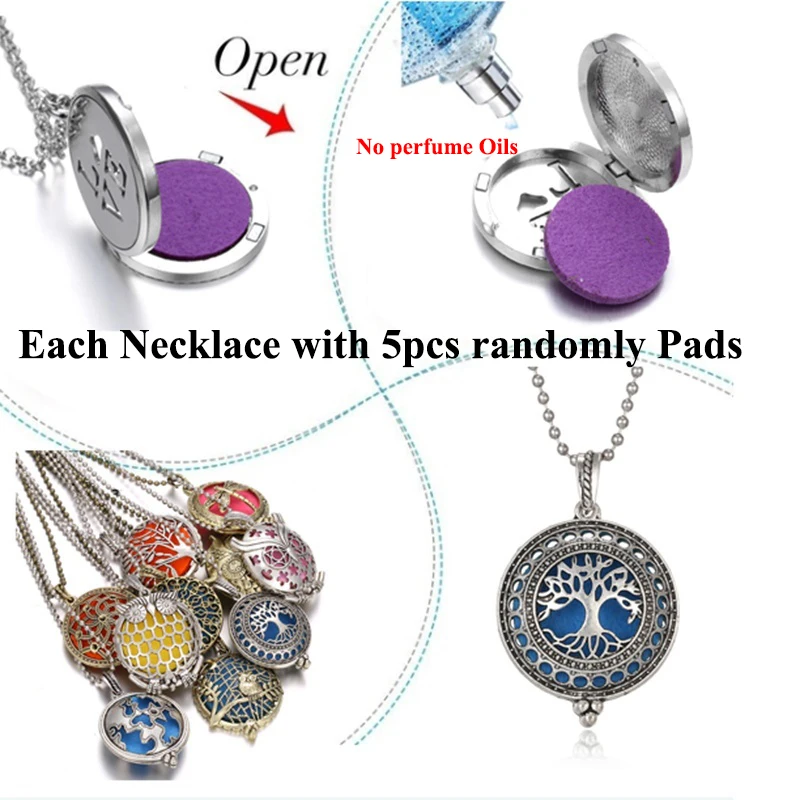 Ожерелье с диффузором ювелирные изделия для ароматерапии Золотое древо жизни