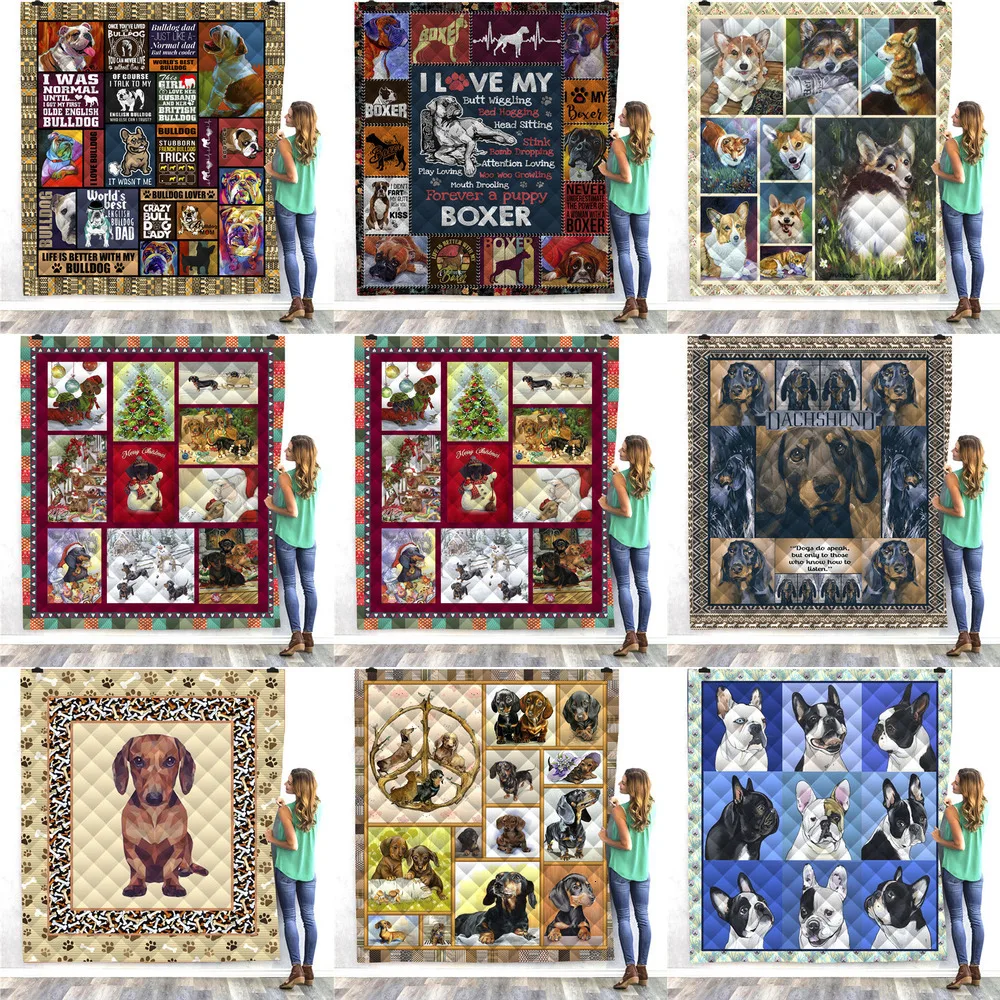 Мягкое летнее одеяло SOFTBATFY с принтом бульдога для детей и взрослых мягкое теплое