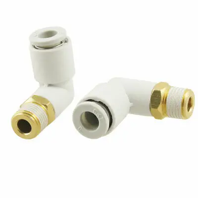 

10 Pcs 1/8" PT Thread to 6mm Tube Push in Connect Elbow Fitting Jointer