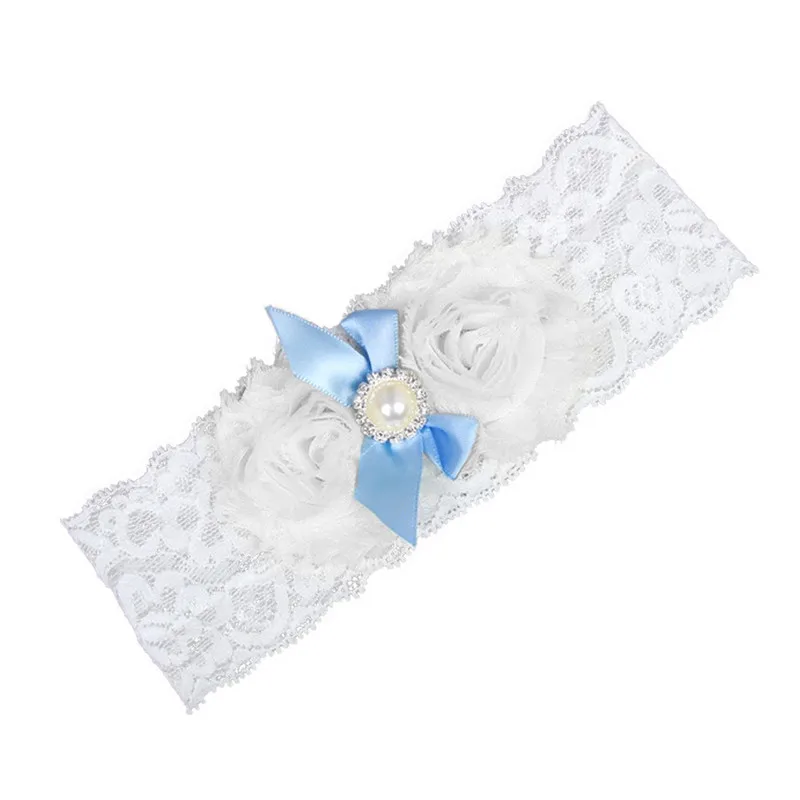 Подвязка для невесты Свадебная Кружевная подвязка винтажная эластичная белая