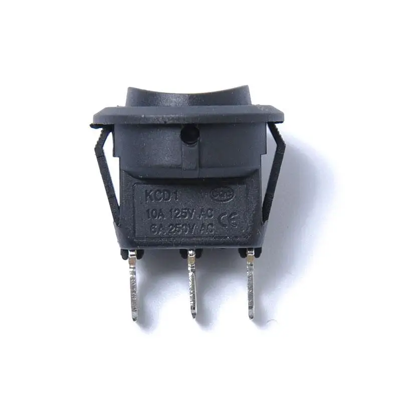 5 шт./компл. 23 мм круглый черный 3 Pin 10A/125V 6A/250V AC положения Spdt ВКЛ-ВЫКЛ-ВКЛ кулисный