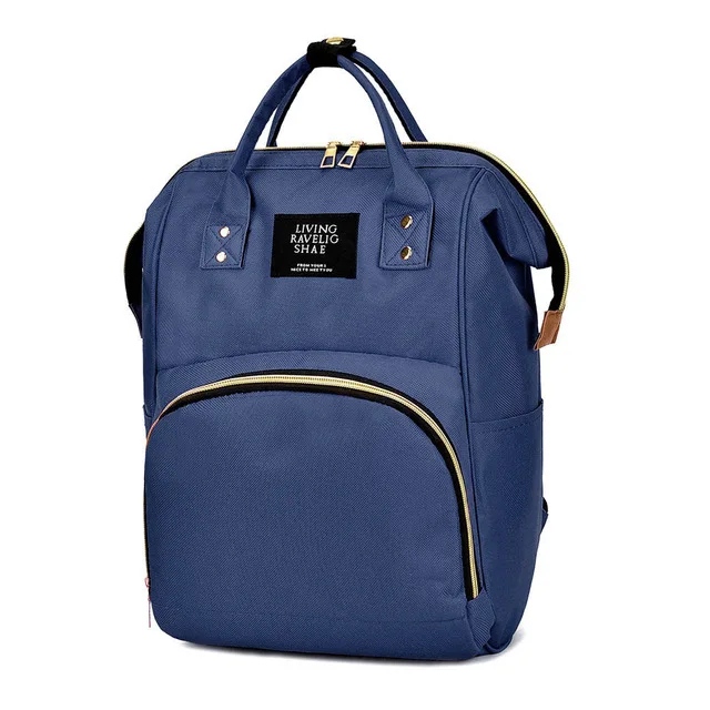 Navy blue 20-30L Большой Вместительный рюкзак, сумка для подгузников, уличная детская сумка, многофункциональный рюкзак для мам, дорожная сумка для подгузников - Цвет: Navy blue