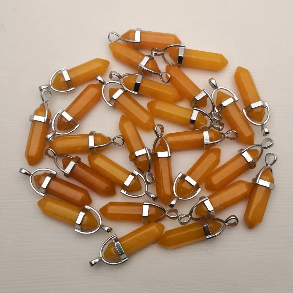 

Fashion Crystal pillar natural stone pendulum Necklace Pendant for Jewelry making point accessories wholesale free shipping