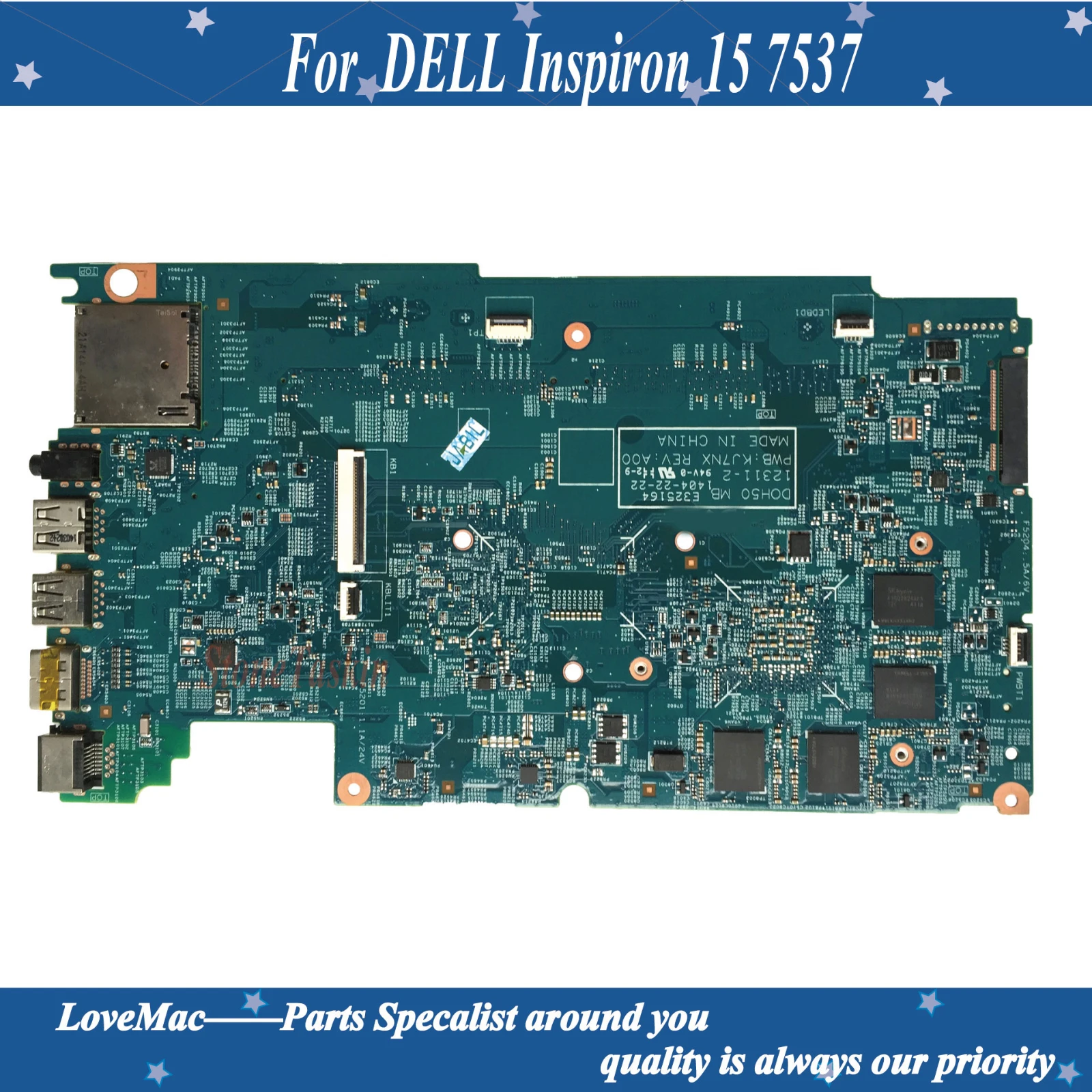 Высокое качество CN-03V4T2 03V4T2 для DELL Inspiron 15 7537 Материнская плата ноутбука SR1EF I5-4210U