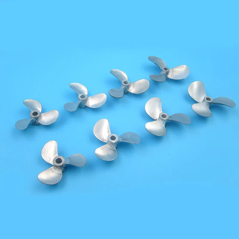 

1PC Full immersion Zinc Propeller Three-blade Propellers D28 32 36 40 48mm Propeller CW CCW Props 4mm Hole Paddle for RC Boats