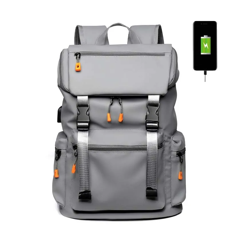 

New Laptop Backpack Waterproof School Backpacks Casual USB Charging Men Business Travel Backpack 15.6 Inch Multi-pocket Bag