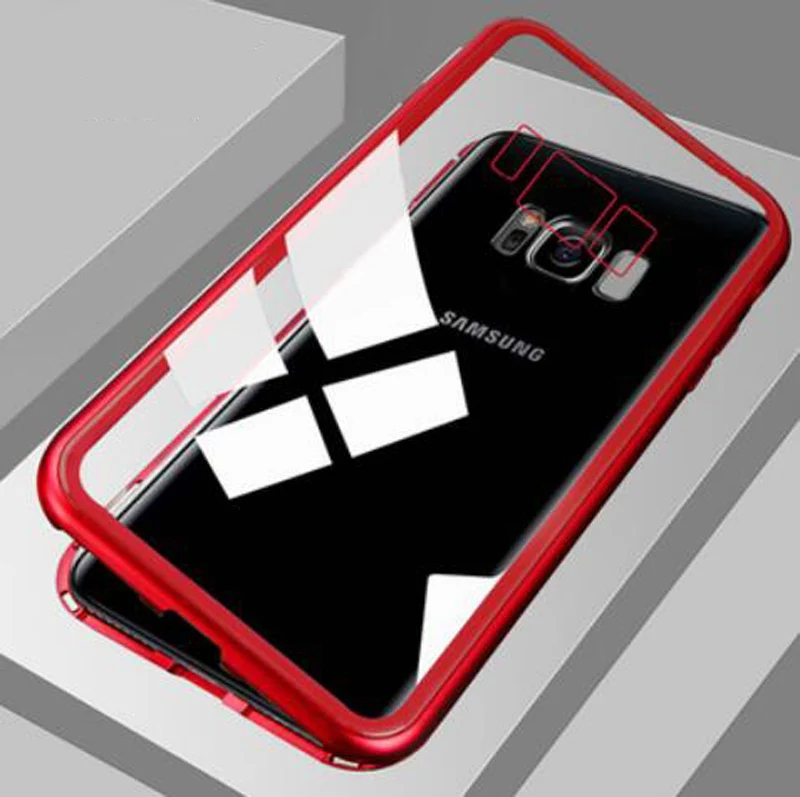 Металлический магнитный чехол для samsung Galaxy A70 A50 A40 A30 A10 S8 S9 S10 плюс 5G S7 край A7 A9 J4 J6 плюс Note 8 9 10 плюс Чехол