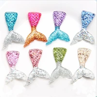10pcs resin mermaid tail diy mobile phone accessories wedding decoration cake topper baby shower decorations party decoration s