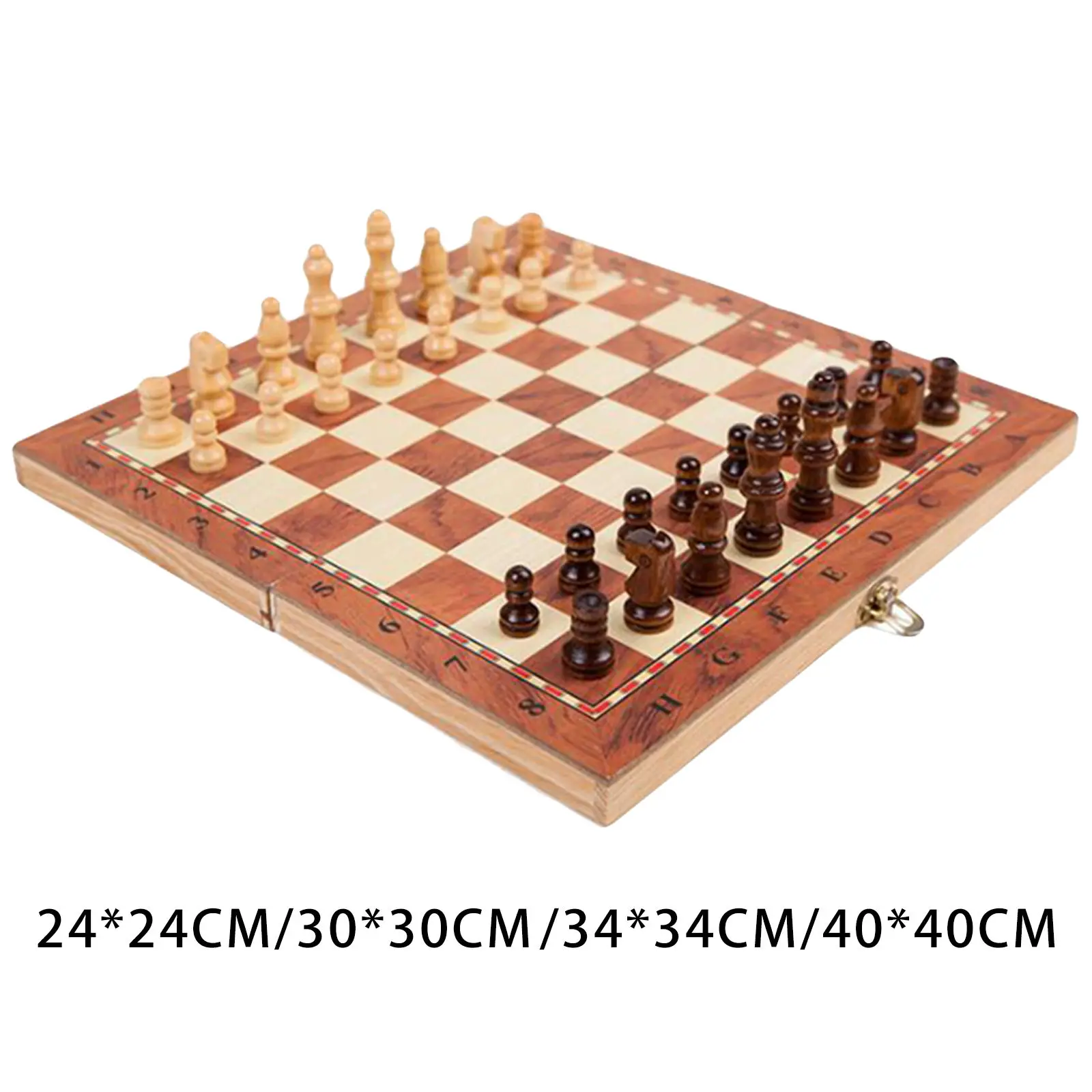 

Handmade Wooden Chess Set Queens Foldable Gift Lightweight Staunton Chessboard Educational Toy Player Chess for Children