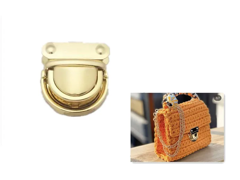 3,4*3,2 см утолщенная металлическая застежка поворотный замок для DIY сумки сумка на плечо кошелек аппаратное закрытие сумки Запчасти Аксессуары
