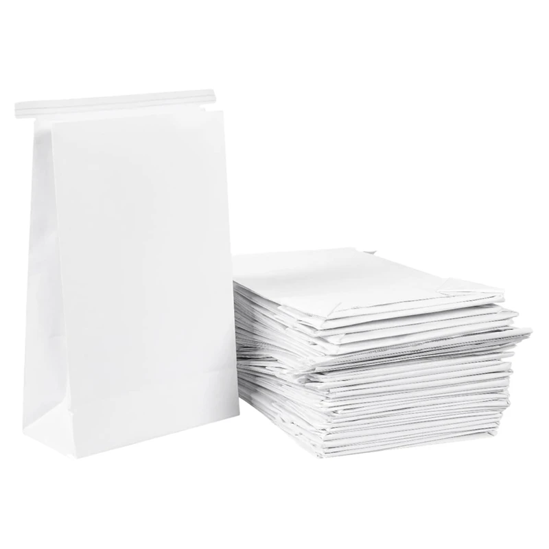 

50 Pcs Vomit Bags White Throw Up Sick Bags for Motion Morning Sickness and Hangovers Travel Disposable Paper Puke Bag