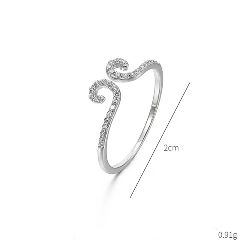 

Couple Original Silver 925 Rings For Women Open Adjustable Ring 2021 Trend Gold Jewelry Vintage Zircon Luxury Fashion Hoop Curse
