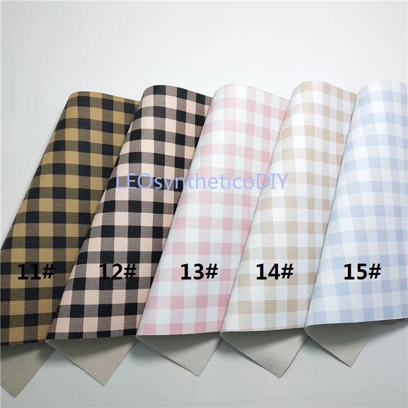 1PCS A4 SIZE Faux Leather Fabric Printed Tartan PU Sewing GM3024B | Дом и сад
