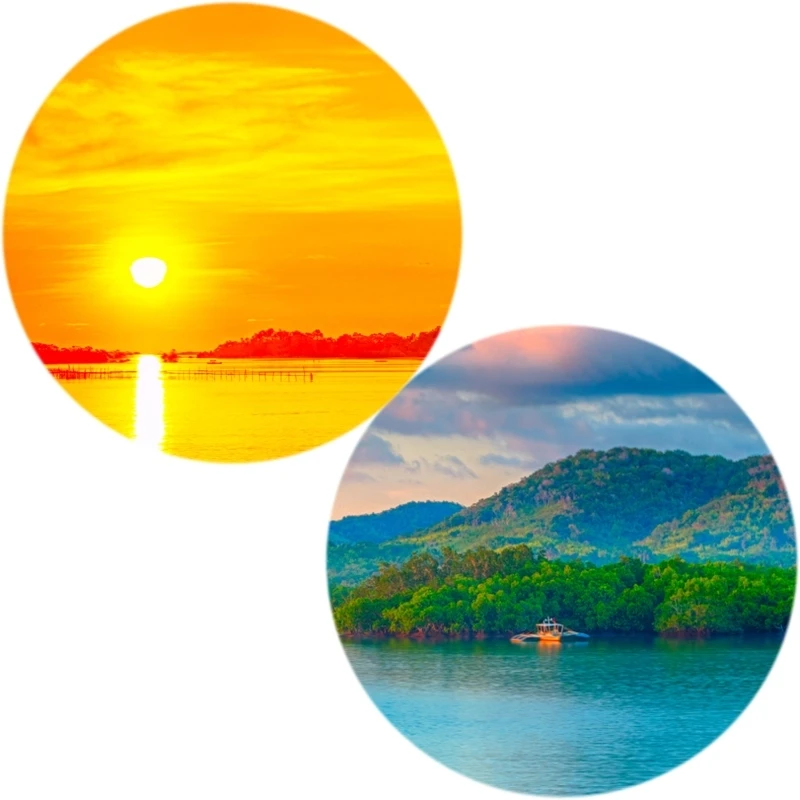 Современный пейзаж холст Постер и принты настенное искусство картина восход