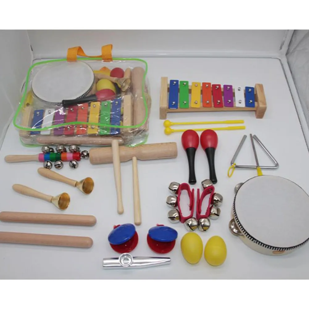 

Percussion Set Is Suitable For Children'S 12 Musical Instruments, 22 Pieces Percussion Toy Set For Kids With Xylophone,Rhythm