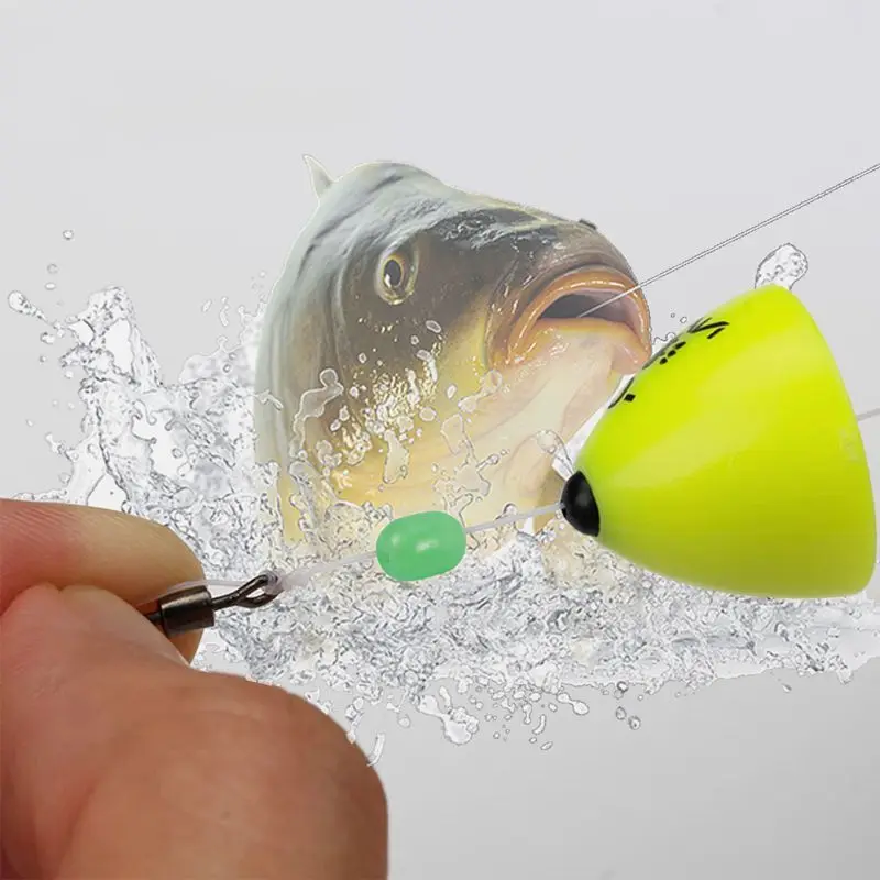 100pcs Oval Soft Luminous Fishing Beads Sea Lure Floating Float Tackles | Спорт и развлечения
