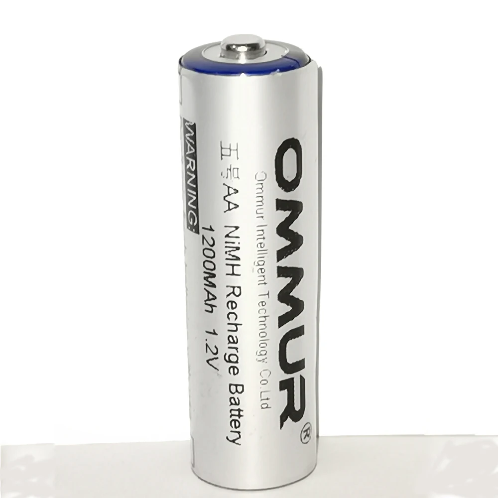 Аккумулятор OMMUR AA 1 2 В 1200 мАч NiMH Перезаряжаемый для фонарика налобный фонарь
