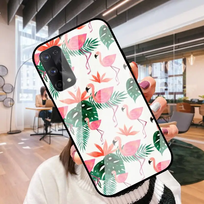 Винтажная стеклянная оболочка RUICHI в виде фламинго для Oppo R9 11 17 PRO F5 7 9 A5 37 57 59 83 |