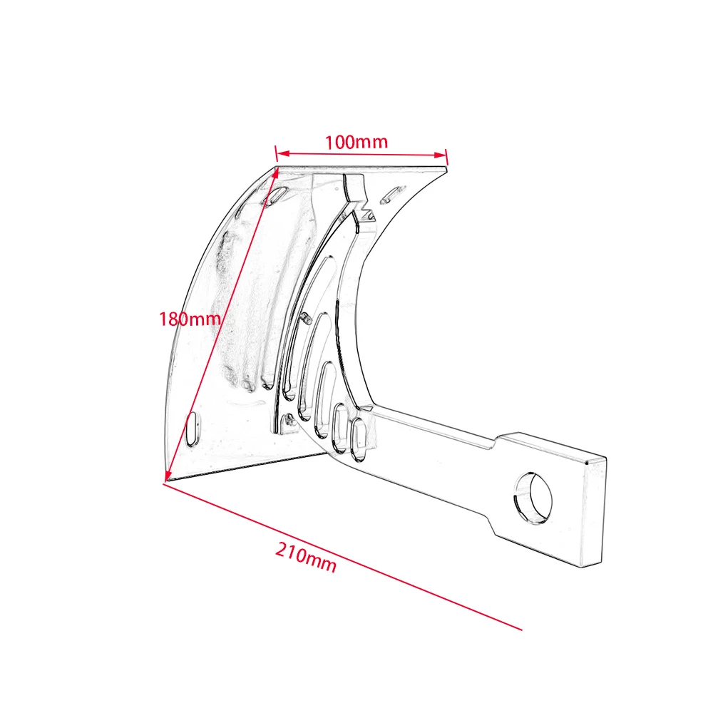 Заготовка алюминий черный хром маятник Боковое крепление кривая хвост номерной