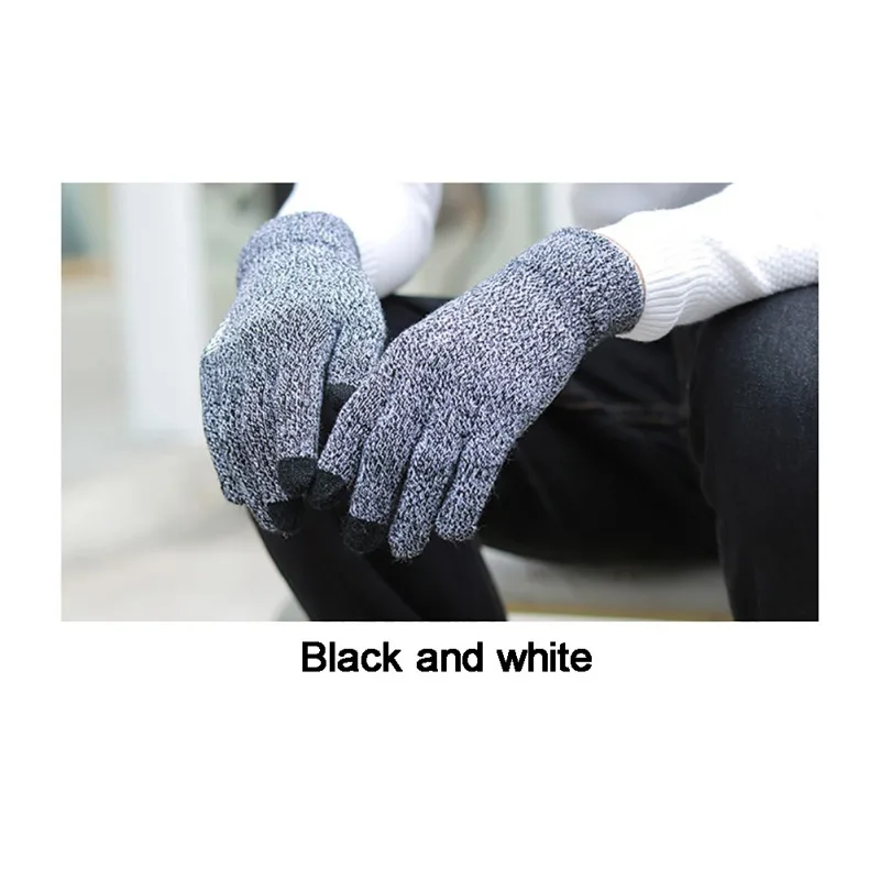 Нескользящие перчатки для сенсорных экранов влюбленных шерстяные мужчин и