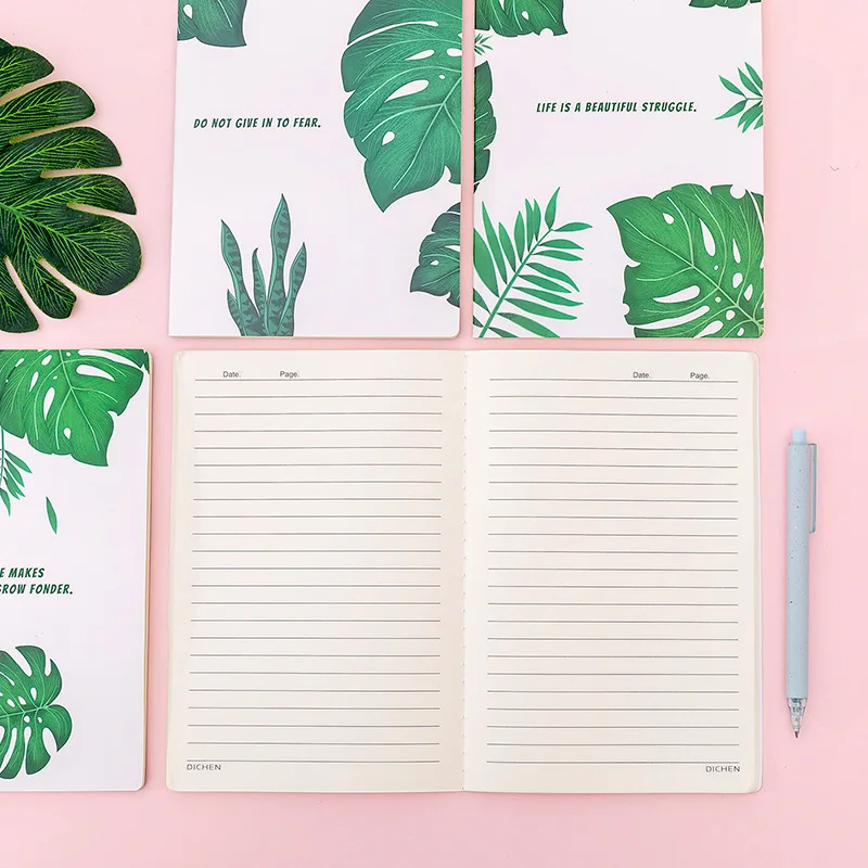 1Pcs 30 Sheets/Pad Creative Palm Leaf A5 Notebook For Students Simple Reading Diary Stationery School Office Supplies New | Канцтовары