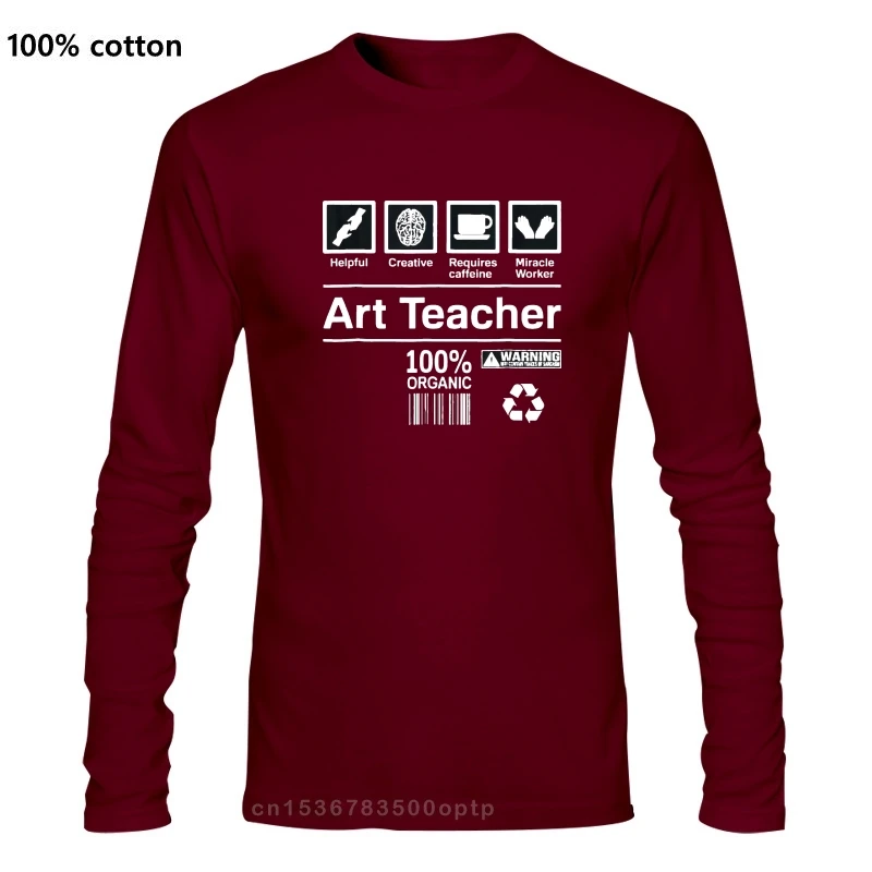 Новинка 2019 модная брендовая одежда футболка для учителя искусства забавный
