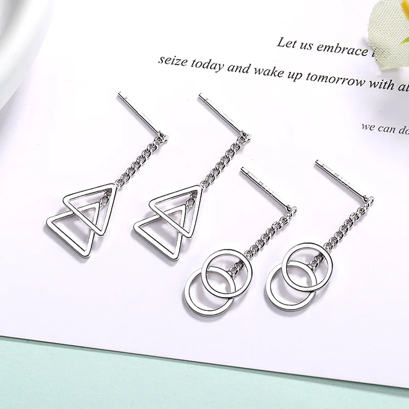 Женские серьги-подвески из серебра 925 пробы с защитой от аллергии | Украшения и