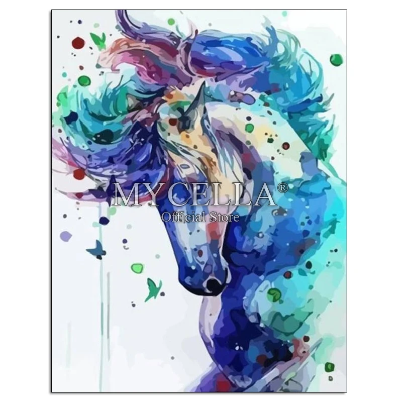 

5D Diamond Painting Kit Colorful Horse Diamond Embroidery Cross Stitch DIY Rhinestone Mosaic Full Square Wall Decor sticker