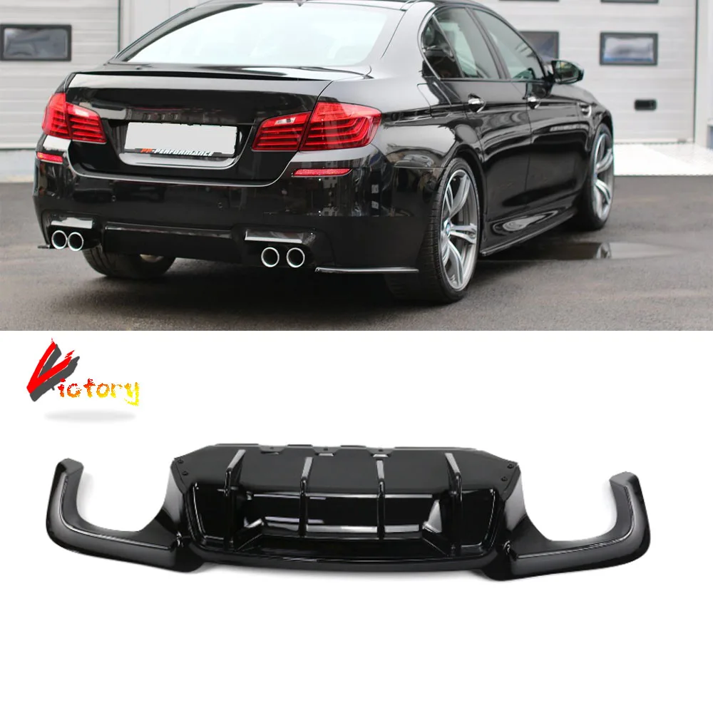 Глянцевый черный задний диффузор для BMW 5 серии F10 M5 2011 2016 АБС материалы