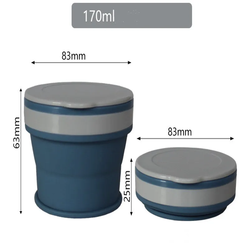 Coffee Mugs Travel Collapsible Silicone Cup Folding Water Cups BPA FREE Food Grade Drinking Ware Mug Tea | Дом и сад