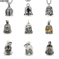 fashion charm mens new alloy polished bell motorcycle necklace pendant locomotive pendant jewelry gift