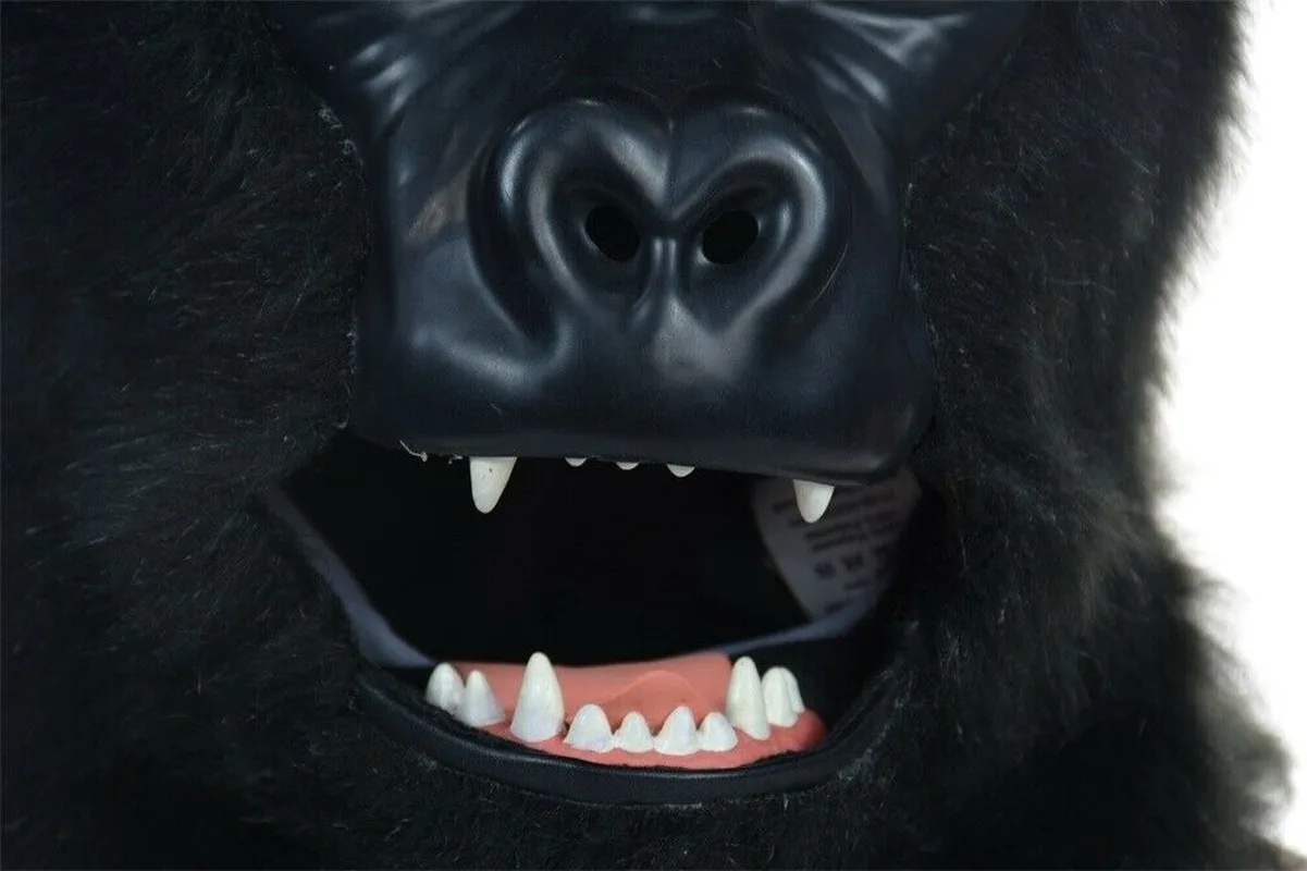 

Chimpanzee Head Mascot Costume Can Move Mouth Head Suit Halloween Outfit Cosplay